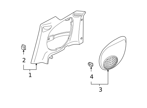 Interior Trim - Quarter Panels for 2009 Mitsubishi Eclipse #0