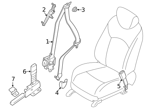 Seat Belt for 2013 INFINITI JX35 #1
