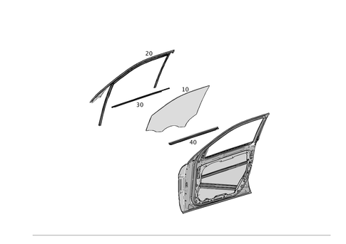 Driver Door Window System for 2015 Mercedes-Benz ML 250 #0