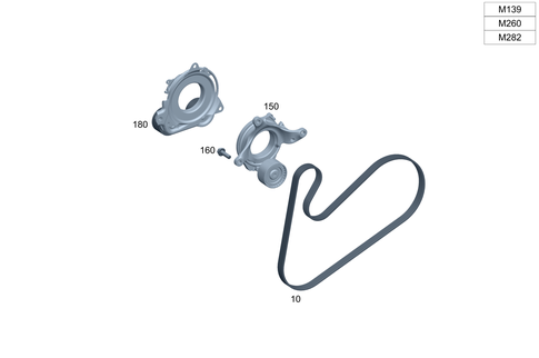 V-Belt, Belt Tightener, Sheave Pulley for 2026 Mercedes-Benz CLA250 #0