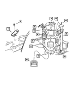 4680555AA - Interior Trim: Seat Belt Bracket, Left for Mopar Image image