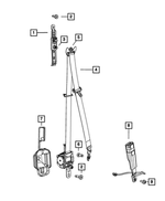 Front Outer Seat Belt, Left