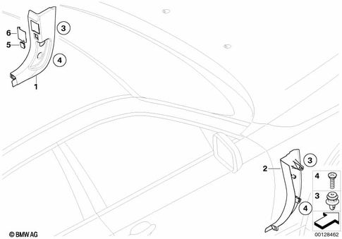 Interior Equipment, Lower for 2005 BMW 525i #2