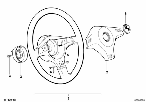 Steering Wheel for 1992 BMW 535i #4