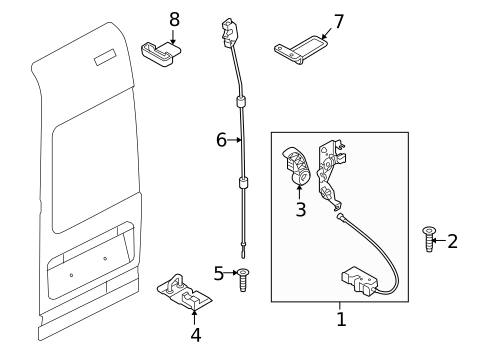 Cargo Door for 2010 Ford Transit Connect #1