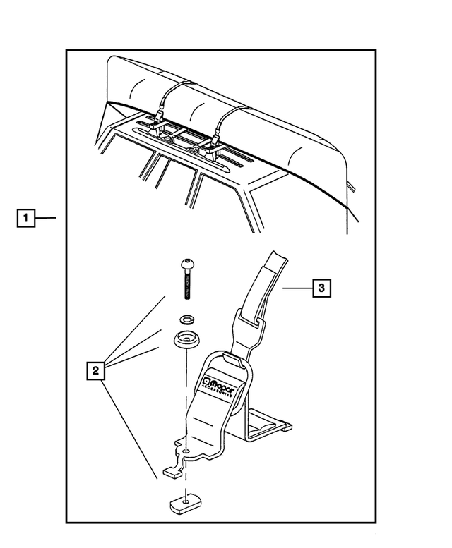 5016389AA - Mopar Accessories - Component Parts: Accessory Hardware Kit for Mopar Image
