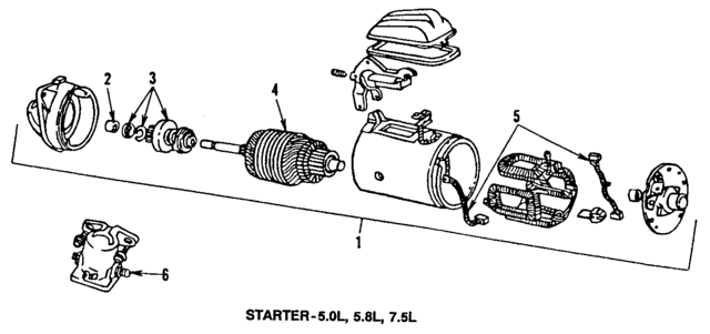 SW5112 - Electrical: Starter Solenoid for Ford: Aerostar, Bronco, Crown Victoria, E-150, E-150 Econoline, E-150 Econoline Club Wagon, E-250, E-250 Econoline, E-350 Econoline, E-350 Econoline Club Wagon, Escort, F-150, F-250, F-250 HD, F-350, Probe, Taurus, Thunderbird | Lincoln: Continental, Mark VIII, Town Car | Mercury: Cougar, Grand Marquis, Sable, Tracer Image