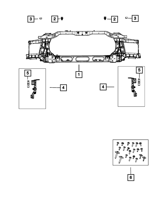 68050996AF - Cooling: Radiator Closure Panel for Mopar Image