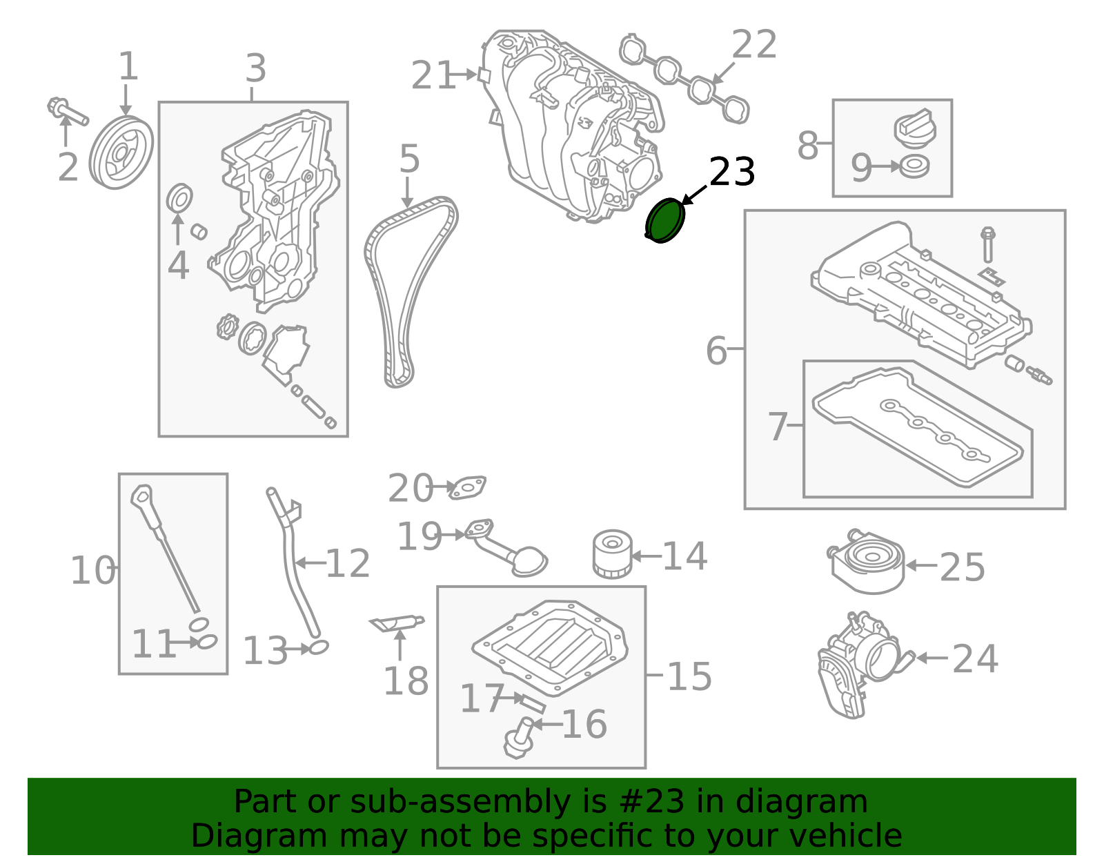 28313-2B700 - Fuel Injection Throttle Body Mounting Gasket 2014-2024 ...