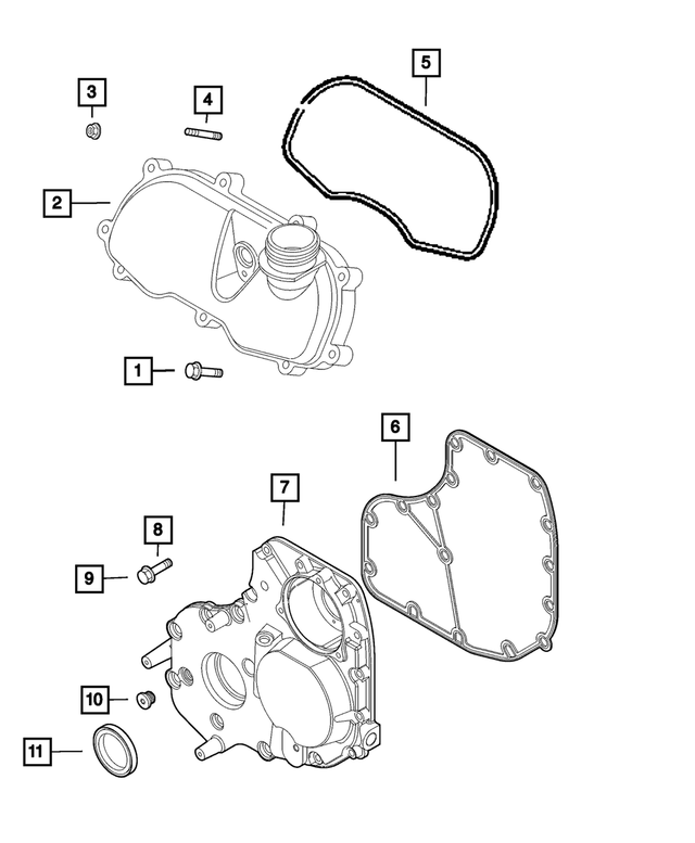 68219779AA - 3.0L Turbo Diesel; Engine: Hex Flange Head Bolt for Mopar Image image