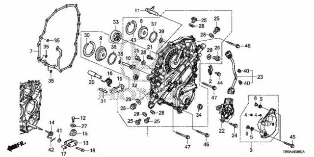 AT Left Side Cover for 2013 Honda Civic #0