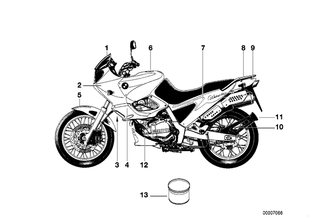 46632346311 - : Cockpit Trim Panel - Black for BMW-Motorrad Image