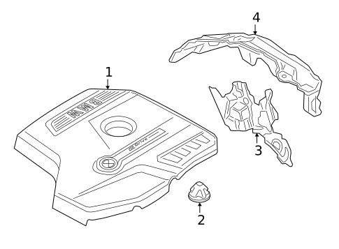 Engine Appearance Cover for 2021 BMW 530e #1