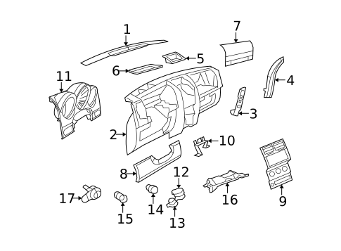 Instrument Panel for 2008 Dodge Nitro #0