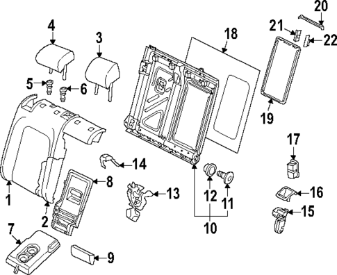 Rear Seat Components for 2023 Volkswagen GTI #0