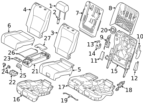 Rear Seat Components for 2016 BMW 535i GT xDrive #0