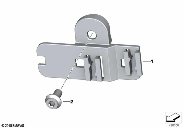 61138543794 - General Electrical System: Plug-in Connection Bracket -  for BMW-Motorrad Image