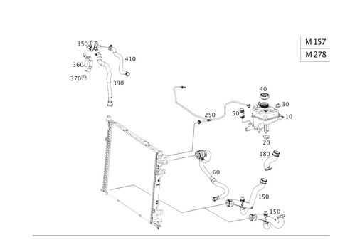 Expansion Reservoir, Mount and Hoses for 2017 Mercedes-Benz GLE63 AMG S #0