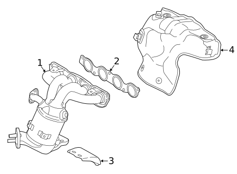Exhaust Manifold for 2018 Hyundai Ioniq #0
