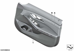 51417993600 - Individual Equipment: Door Panel, Leather, Front Right for BMW: 330e, 330eX, 330i, 330iX, M3, M3 Comp. M xDrive, M3 Competition, M340i, M340iX Image image