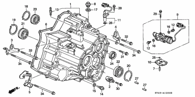 AT Transmission Housing (V6) for 1995 Honda Accord #0