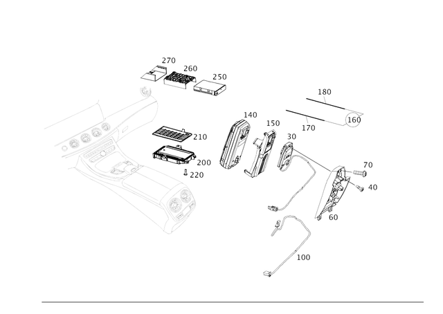 2138231500 - : Mobile Phone Cradle for Mercedes-Benz: CLS450, CLS53 AMG, E300, E350, E400, E43 AMG, E450, E53 AMG, E63 AMG S Image