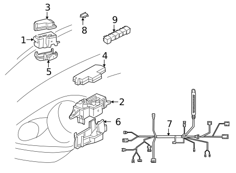 Headlamp Components for 2001 Toyota MR2 Spyder #1