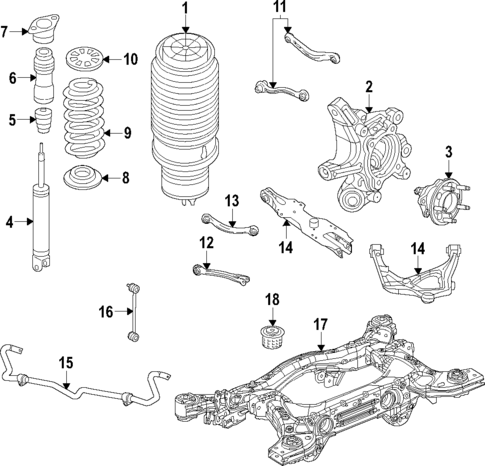 Rear Suspension for 2022 Jeep Grand Cherokee L | OEM MOPAR
