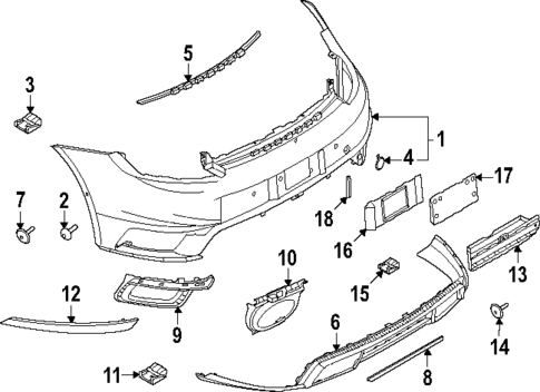 Bumper & Components - Rear for 2023 Porsche 911 #0