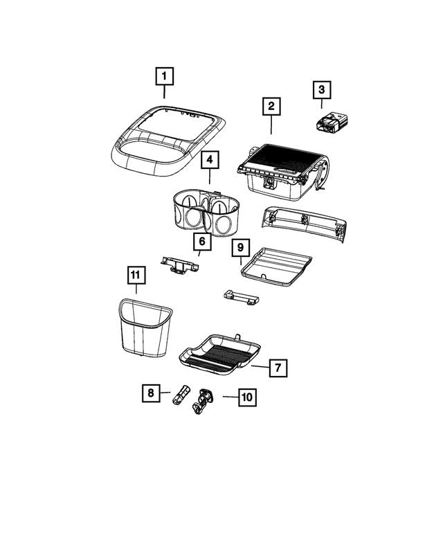 68494177AA - Interior Trim: Floor Console Bezel for Mopar Image image