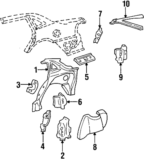 Inner Structure for 1996 Ford Taurus #0