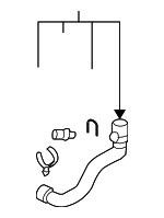 6F121065J - Belts &amp; Cooling: Engine Coolant Overflow Hose for Volkswagen Image