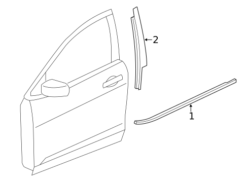 Exterior Trim - Front Door for 2015 Chrysler 200 #0