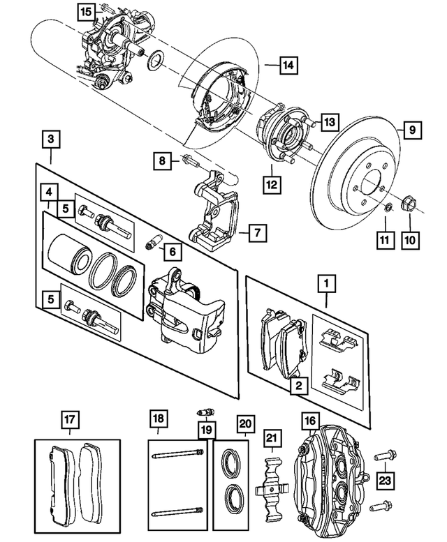 68151979AA - Brakes: Disc Brake Pad Spring Kit for Mopar Image