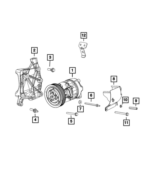 Air Conditioner Compressor and Mounting for 2017 Alfa Romeo 4C #0