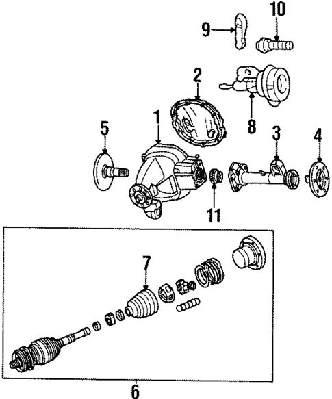 Carrier & Front Axles for 1999 Lincoln Navigator #0