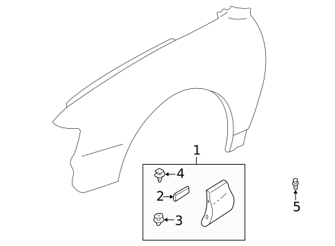Exterior Trim - Fender for 2001 Mazda Millenia #0