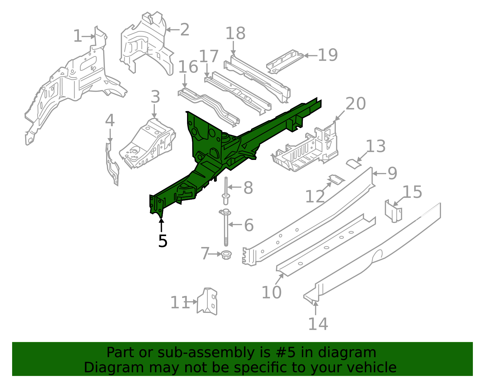 PK4Z-16054-B - High-Quality Rail Assembly for 2022-2025 Ford ...