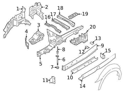 Structural Components & Rails for 2022 Ford Transit-350 #0