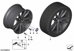 36136883558 - : Wheel Center Cap With Blue Ring for BMW Image