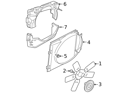 Cooling Fan for 1999 Dodge Dakota #0
