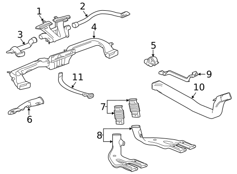 Ducts for 2024 Cadillac XT4 #0