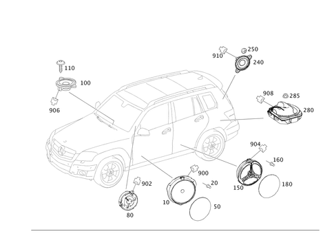 Speaker for 2013 Mercedes-Benz GLK350 #0