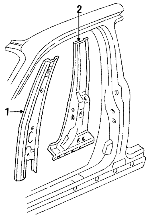 Center Pillar for 1995 Honda Civic #0