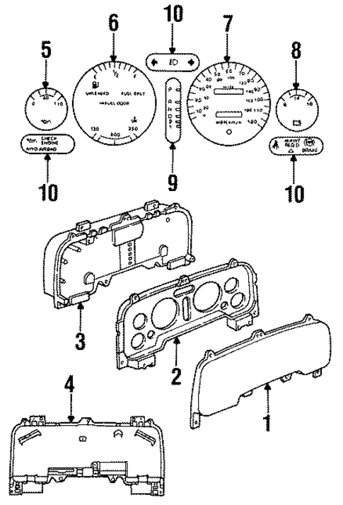 Instruments & Gauges for 1997 Dodge Ram 1500 #1