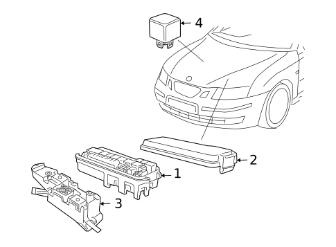Fuse & Relay for 2010 Saab 9-3X #1