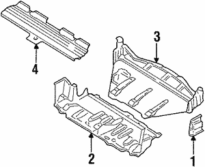 1990-1996 Nissan 300ZX Under Cover 75831-30P00 | Parts for