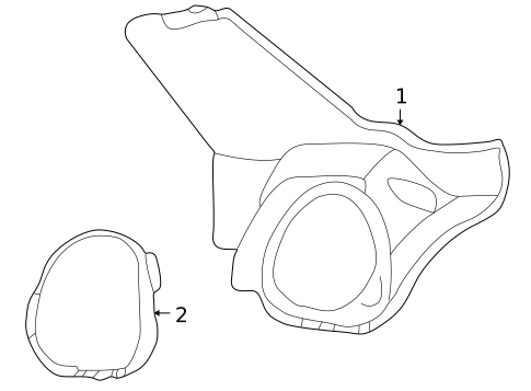 Interior Trim - Quarter Panels for 1999 Chevrolet Corvette #1