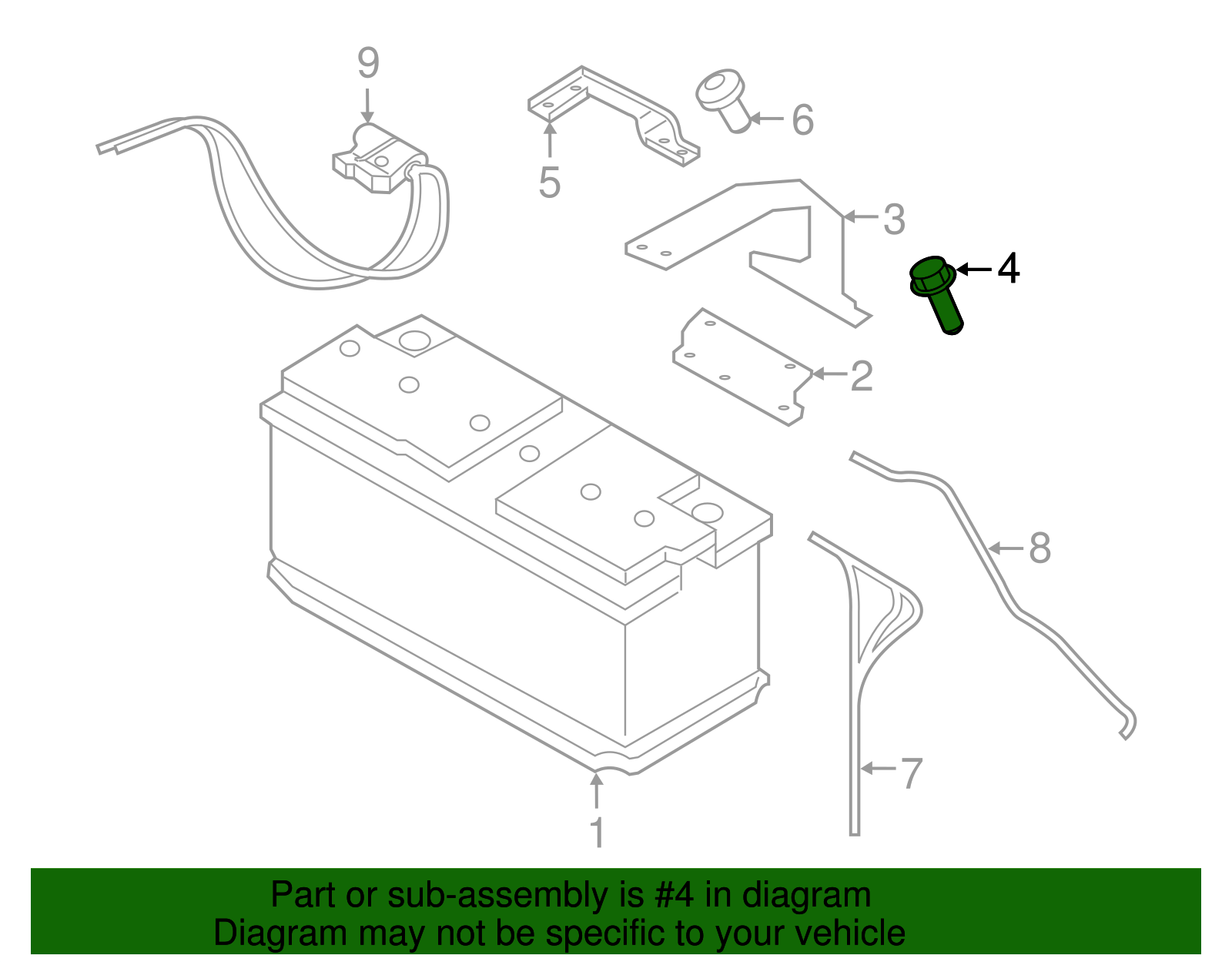 Hold Down Bolt - Porsche (N-106-531-02)