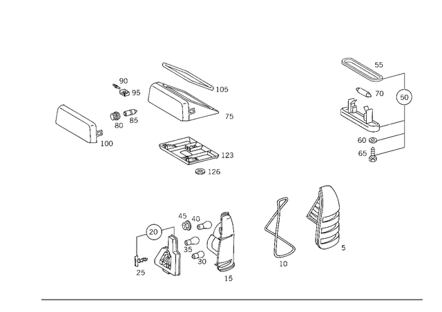 2028202566 - Electrical System: Lens for Mercedes-Benz: C220, C230 Image image